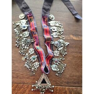 Bohemian Tribal Coin Charm Belt Necklace Multi Charm Belly Dancing Boho Hippie